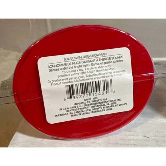 Solar Figures Swinging Santa & Snowman Christmas Decor Set New - Picture 4 of 5